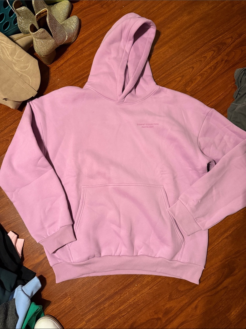 Comfrt hoodie. Pastel collection light pinkish purple size 2XL